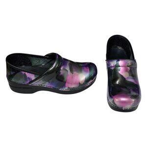 Dansko Professional Mystic Patent Leather Nursing Clog Sz 39/9 Purple Podiatric